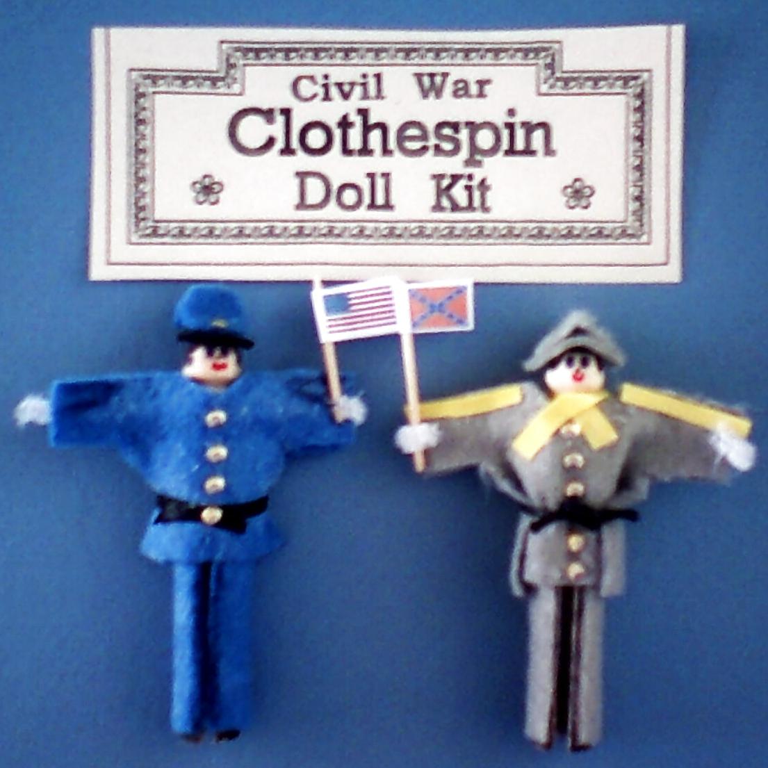 Civil war clothespin dolls